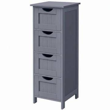 Songmics Kopalniška omarica 30x30x82 cm siva