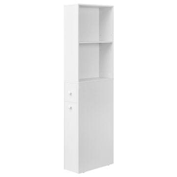 Songmics Kopalniška omarica 40x18x134.4 cm Bela