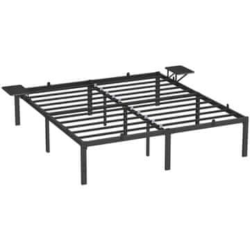 Songmics Postelja okvir 160x200x41.3 cm Črna