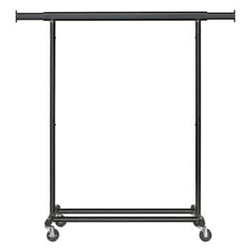 Songmics Oblečni regal 45x92-132x161.5 cm Črn
