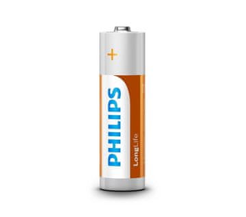 slomart Philips LongLife AA baterije 4 kos. blister