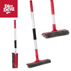 Dirt Devil DIRT DEVIL 2v1 metla / brisalec za čiščenje stekla, teleskopski ročaj 68-116cm, srebrna/rdeča
