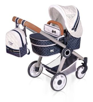Rappa Otroški voziček DeCuevas 80537 zložljiv za lutke 3 v 1 z nahrbtnikom TOP Collection 2020 - 70 cm