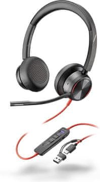 slomart POLY Blackwire 8225 Slušalke, stereo, USB-C/A, MS Teams