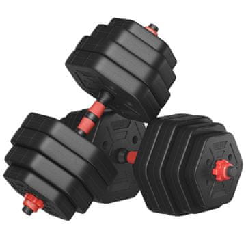 Songmics Set uteži šestkotnik 135x21.8x21.5 cm črna