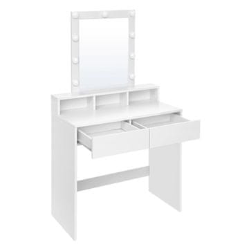 Songmics Toaletna mizica 40x80x145 cm bela