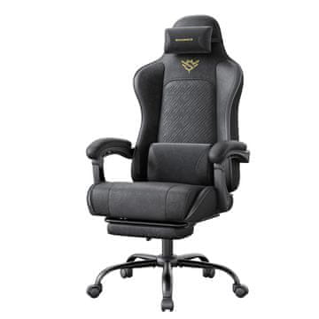 Songmics Gaming stol 70x70x123.5 cm Črn