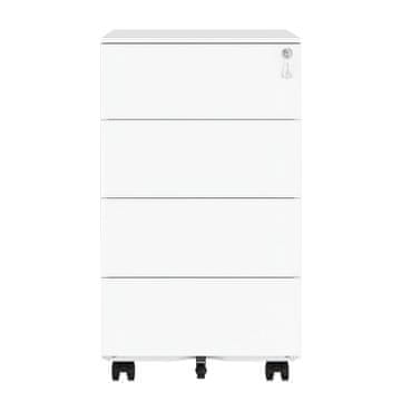 Songmics Predalnik, 4 predali, 39x45x69.4 cm, bel