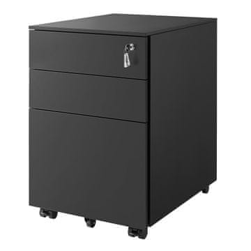 Songmics Mobilna omarica za dokumente 39x60x52 cm črna