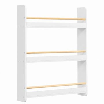 Songmics Otroška knjigarna 12x60x75 cm Bela