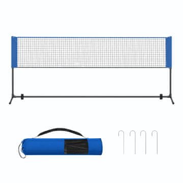 Songmics Nastavljiva badminton mreža 300x103 cm modra
