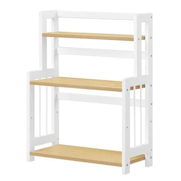 Songmics Stojalo za začimbe 3 nivoji 18x41x53 cm hrast