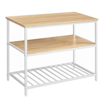 Songmics Kuhinjska polica 60x120x90 cm siva-bež