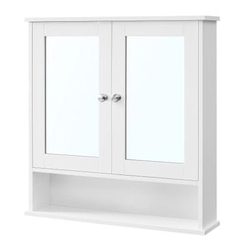 Songmics Kopalniška viseča omarica 15x65x75 cm bela