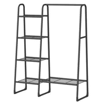 Songmics Oblečni regal 40x101.7x153.3 cm Črn