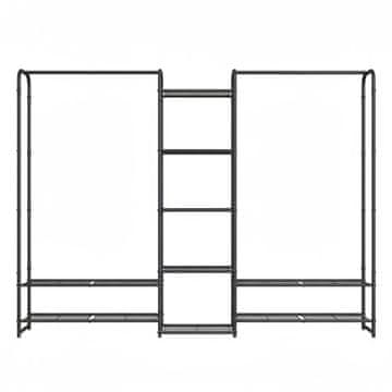 Songmics Oblekalna stojala 29x182.4x158.4 cm Črna