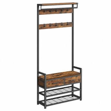 Songmics Omar s klopjo za čevlje 30x80.4x181.6 cm rjava