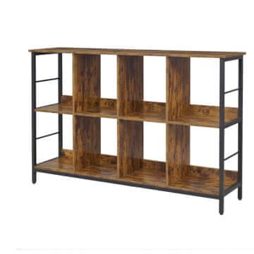 Songmics Knjigarna 8 predelkov 80x33x149 cm rjava