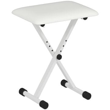 Homestar Piano klop nastavljiva zložljiva 39x29x37-47 cm bela