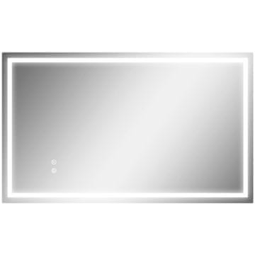 Homestar Kopalniško ogledalo LED 100x60x3 cm srebrno