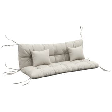 Homestar Komplet 4 sedežnih blazin 150x50x10 cm krem