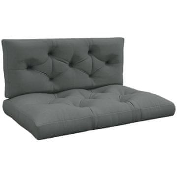 Homestar Set sedežnih blazin 120x80x12 cm siva