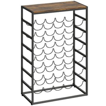 Homestar Stojalo za vino 59x30x88,5 cm rjavo