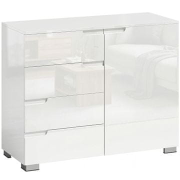 Homestar Omara z 4 predali, 1 vrati, 100x40x80 cm, bela