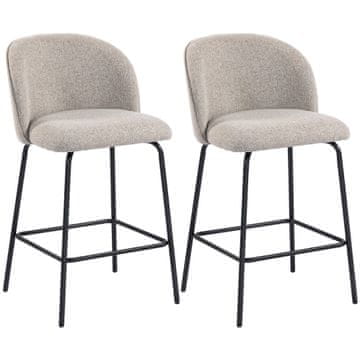 Homestar Set barskih stolov 2 kosa 50x55x93 cm siva
