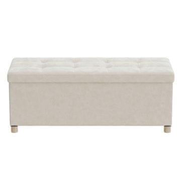 Songmics Shranjevalna klop 38x110x40 cm Bež