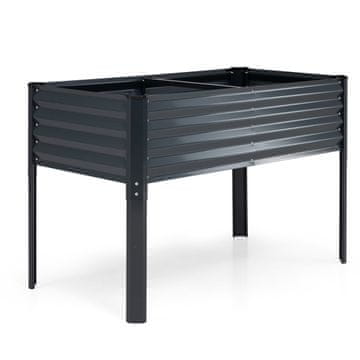 Costway Dvignjena vrtna greda 46x24x31 in, siva
