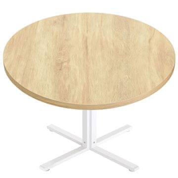 Songmics Okrogla jedilna miza 80x748 cm, bež