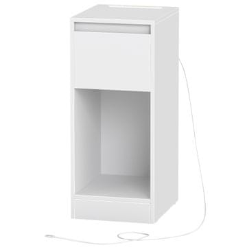 Songmics Nočna omarica 30x25x59.5 cm bela