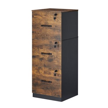 Songmics Predalnik za dokumente 40x41x103 cm rjave barve