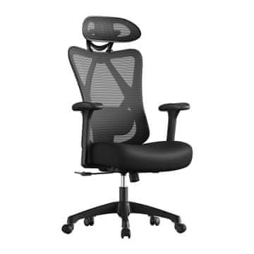 Songmics Pisarna stol 70x70x115-125 cm Črna