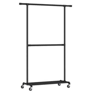 Songmics Oblekalni regal 49x130x198 cm Bela kovina