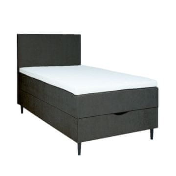 Homestar Continental postelja LAARA 90x200 cm, temno siva