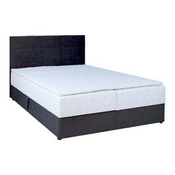 Homestar Postelja LEVI 160x200 cm, temno siva z vzmetnico