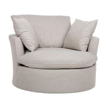 Homestar Stol FLUFFY vrtljiv 110x105x65/86 cm, svetlo siva