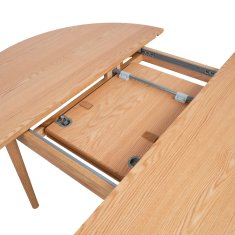 Homestar Jedilna miza TROYES D120+40xV75 cm, hrast