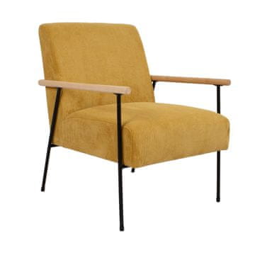 Homestar Naslanjač JADE 63x75,5x85,5 cm, rumene barve