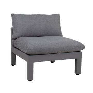 Homestar Modularni kavč FLUFFY 1-sedežni brez naslonov, siva