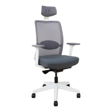 Homestar Delovna stol ANGGUN siva z belim ogrodjem