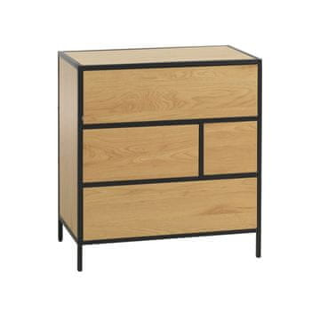 Homestar Komoda HEDVIG 70x40x74,5 cm, pepel črna
