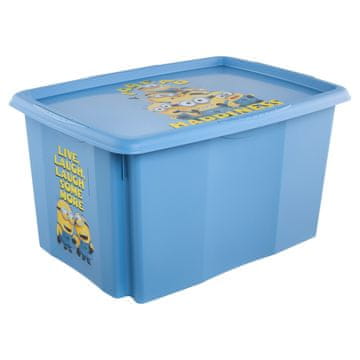 keeeper karolina "minions happiness" zložljiva škatla s pokrovom 24 l