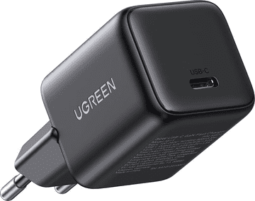 Ugreen GaN hitri polnilnik, 30 W, USB-C, črni (65007)