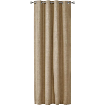 Zavesa Jemidi Elfie, lanen videz, 140x245 cm, bež, polprozorna, 100% poliester, 40°C pranje, obročki 4 cm, za dnevno sobo, spalnico, elegantna notranja oprema