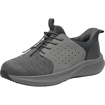 Moški športni čevlji Slip-On, zračni, lahki, casual, sivi, velikost 44 EU, zgornji del iz tehnične pletenine, podplat EVA, odstranljiv vložek, za rekreacijske športe in sprehode