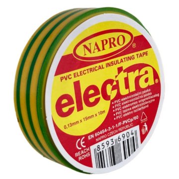 Ostatní PVC električni trak IZOVIAL, 10 m x 15 mm, rumeno-zelen