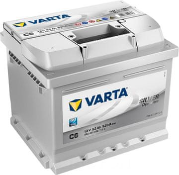 Varta AKUMULATOR 52AH D+ 520A DYNAMIC SLI (C6) VARTA 207X175X175 709211 - 52AH (C6) 552401052K262